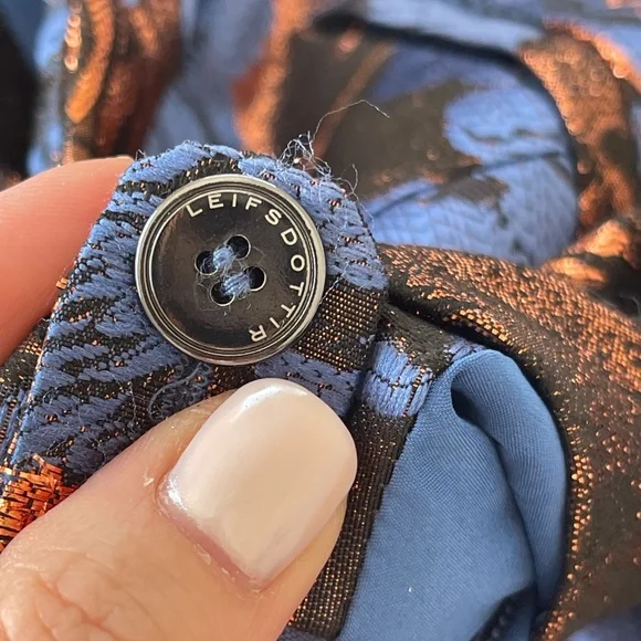 Anthropologie Leifsdottir Metallic Brocade Jacquard Trousers Sz 8 Worn Once - Picture 10 of 13